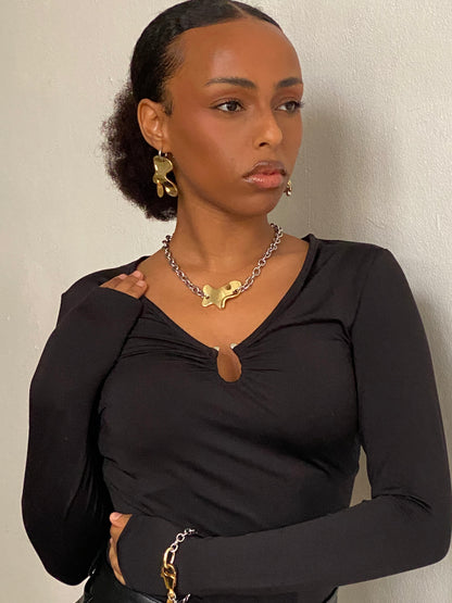 Choker LYAPKA  with pendant gold