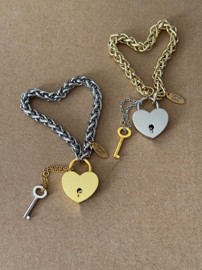 Bracelet HEARTS pendant silver
