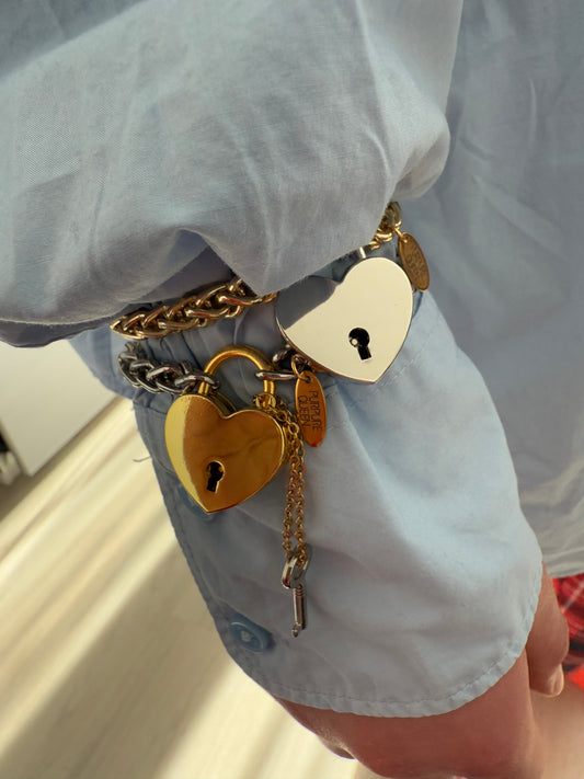 Bracelet HEARTS pendant silver