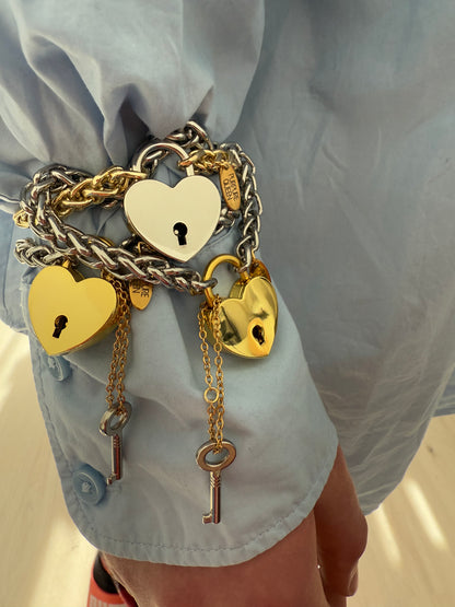 Bracelet HEARTS pendant gold