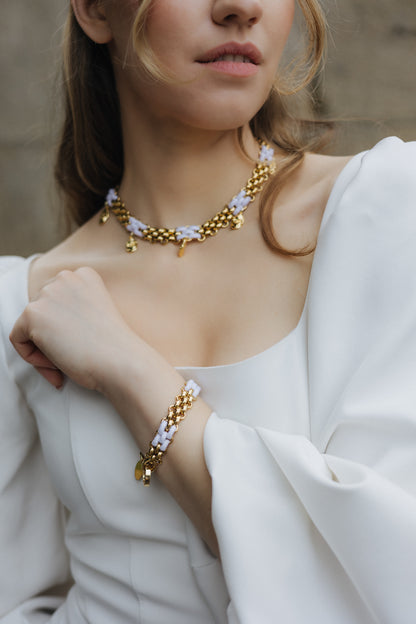 Choker WHITE CLOUDS