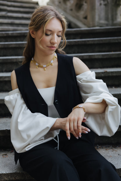 Choker WHITE CLOUDS
