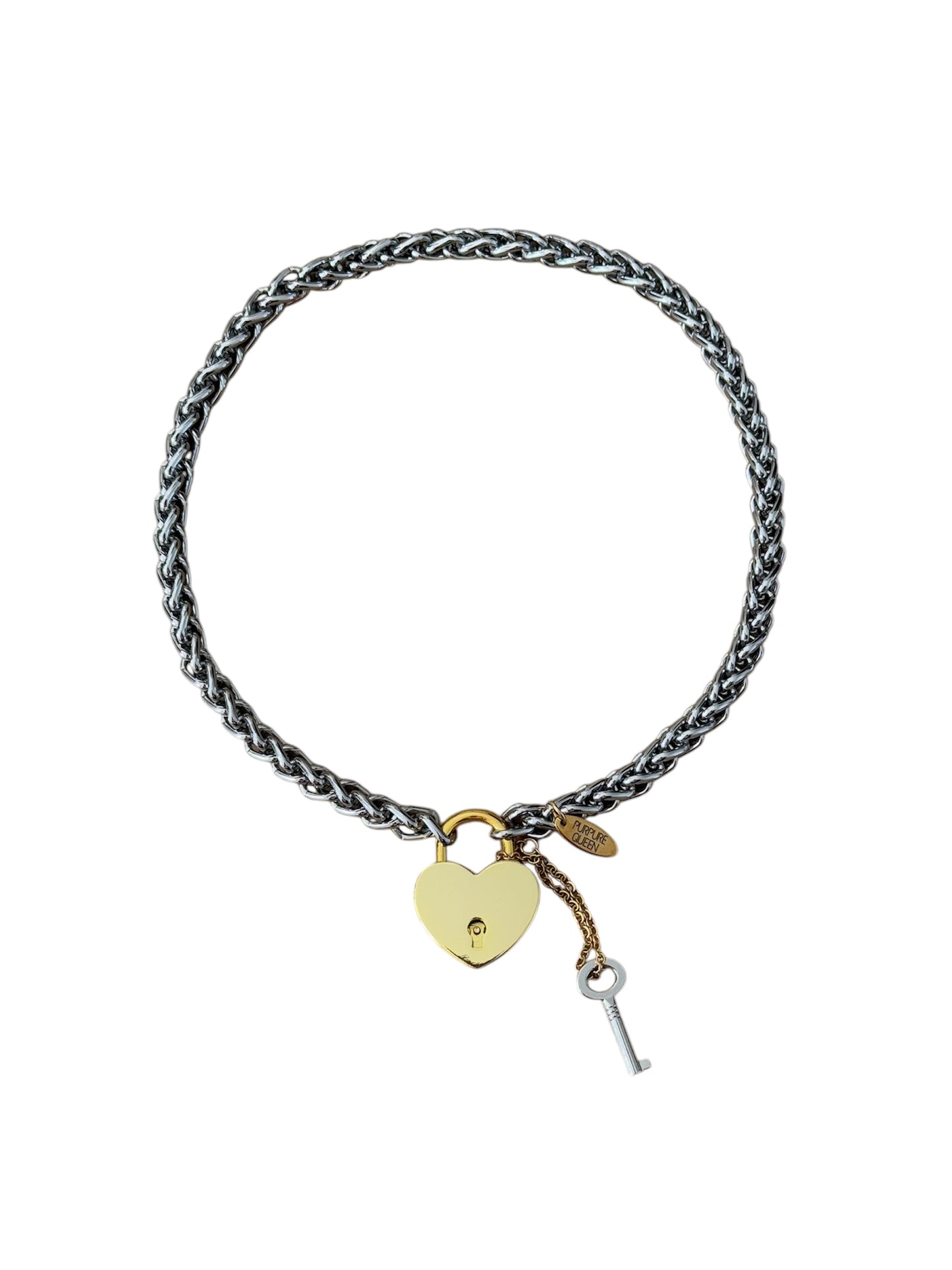 Choker HEARTS pendant gold