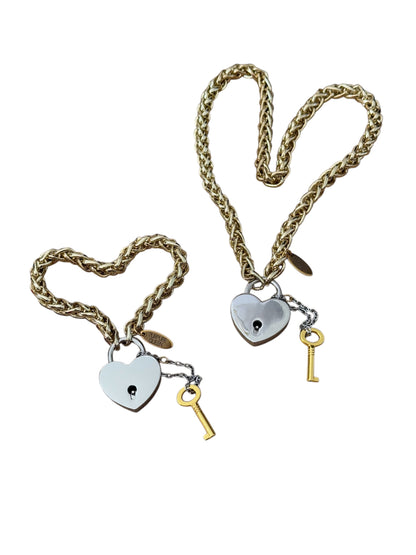 Choker HEARTS pendant silver