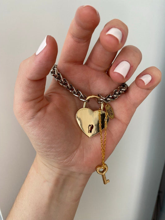 Bracelet HEARTS pendant gold