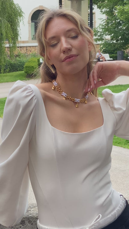 Choker WHITE CLOUDS